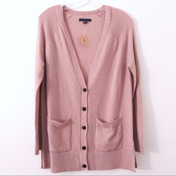 American Eagle Outfitters Sweaters - AE Mauve Grandpa Cardigan Sweater
